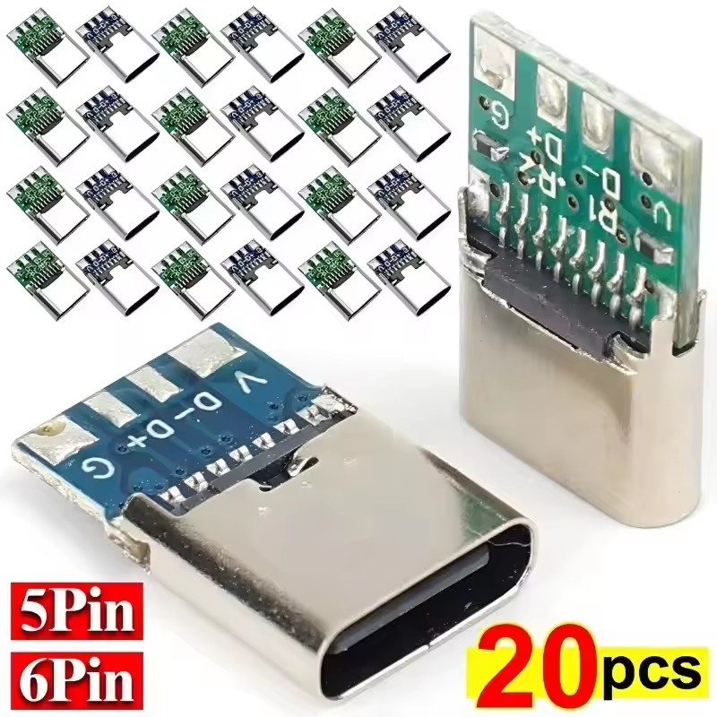 Pcb Holder Clamp - 1-20Pcs Type C Female Connectors Jack