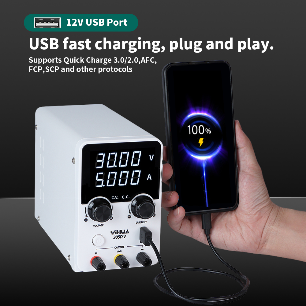 YIHUA 305D-V 180W DC Power Sup - Electronics Repair Lab ulasan dan harga