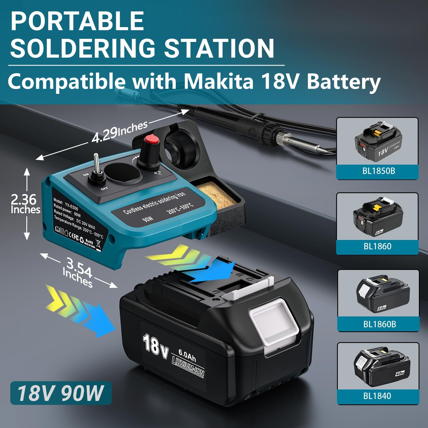 90W LED Digital Cordless Solde - Electronics Repair Kit ulasan dan harga